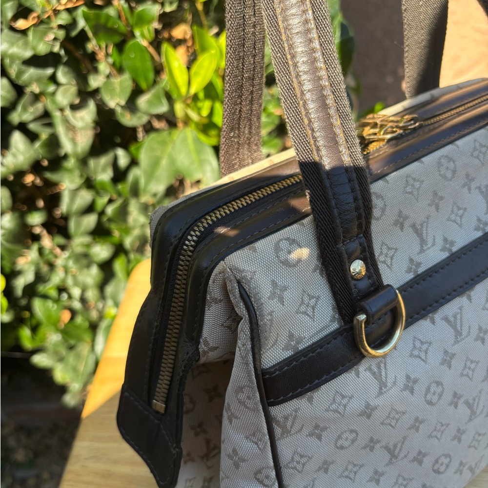 Louis Vuitton Mini Lin Josephine Monogram Cream/Brown Canvas & Leather Satchel - Picture 8 of 16